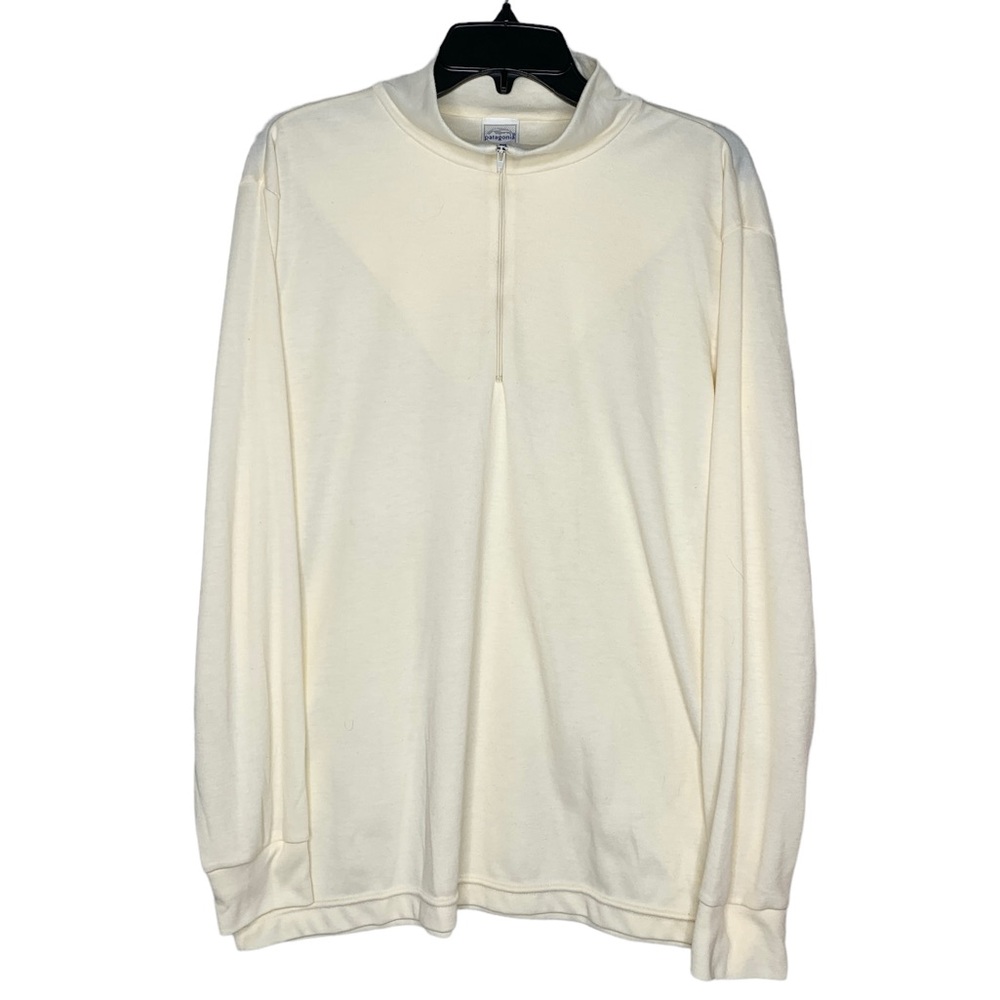 Patagonia Cream Long Sleeve 1/4 Zip Tee XL